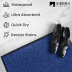 Front Door Mat Indoor Outdoor Welcome Entryway Entrance Doormat, 48x36 Blue - Image 6