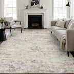 10x12 Area Rug Living Room: Modern Washable Soft Carpet Brown Beige by FXRHLP