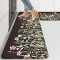 KIMODE Anti Fatigue Mats for Kitchen Floor, Farmhouse Floral Kitchen Rugs by StayinComfortCookwithJoy