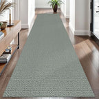 EARTHALL Washable Runner Rug, Non Slip Hallway Runner, 3x10 Ft, Green/Grey - Image 6