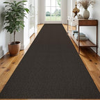EARTHALL Washable Runner Rug, Non Slip Hall Runner, 3x18 Ft, Taupe/Coffee by Unknown