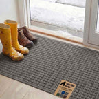 GORILLA GRIP® HydroABSORB Door Mat for Indoor Outdoor, 47x35 Charcoal by GorillaGrip