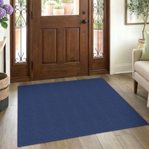 EARTHALL Washable Entryway Rug, Non Slip Doormat, 3x4 Ft, Heathered Blue by Unknown