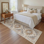 Madane Hallway Runner Rug 2x8 Washable Kitchen Rugs Non-Slip, Turmeric/Grey - Image 5