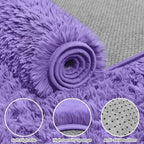 6x9 Fluffy Shag Area Rugs for Living Room Bedroom: Soft Plush Carpet Purple - Image 6
