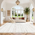 8x10 Washable Area Rugs for Living Room,Bedroom,Dining Room- Morocco White by Srugn