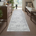 2x6 Runner Rug Non Slip,Washable Hallway Runner Rug,Grey by Restydon