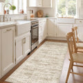 3x8 Runner Rug Non Slip,Washable Hallway Runner Rug,Brown by Restydon
