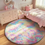 Ophanie Soft Fluffy Shaggy Rugs for Bedroom Living Room Dorm Nursery Home Decor Aesthetic,Color Rainbow, Size 6' Round - Image 5