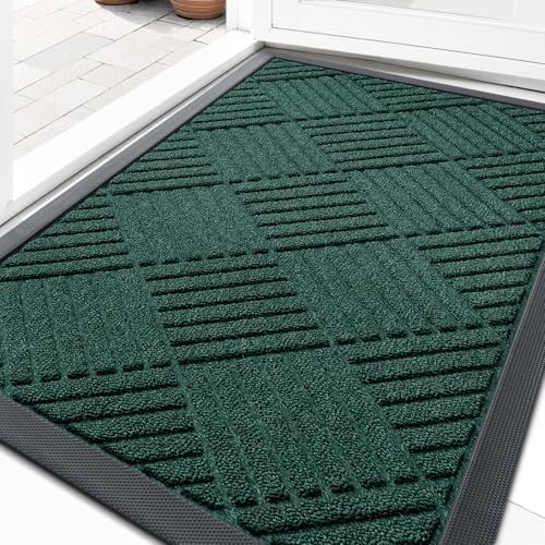 OLANLY Front Door Mat Outside Entrance 33x21, Waterproof Heavy-Duty Doormat by OLANLY