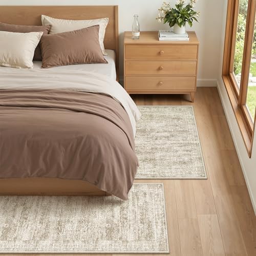 Kitchen Rugs Sets of 2, 2x3 2x4 Rug Runner,Brown - Image 3