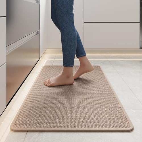 YDKGL Kitchen Rugs Kitchen Mats for Floor Non Slip Washable Brown 17"x30" by YDKGL
