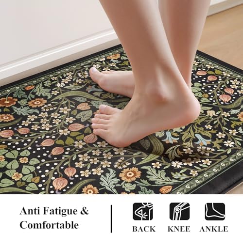Collive Anti Fatigue Kitchen Mats, Cushioned Kitchen Rugs Non Slip Washable - Image 3