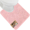GORILLA GRIP Chenille Bath Rug Mat for Oval Toilet Base, 24x19 Light Pink by GorillaGrip