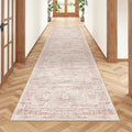 2x8 Runner Rug Non Slip,Washable Hallway Runner Rug,Pink by Restydon