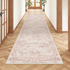 2x8 Runner Rug Non Slip,Washable Hallway Runner Rug,Pink by Restydon