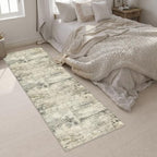 2.6x10 Washable Runner Rug:Modern Abstract Soft Carpet Ash Brown - Image 5