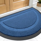 OLANLY Half Circle Front Door Mat Outside 33x21 All-Season Rubber Doormat by OLANLY