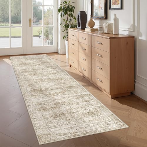 2x5 Rug Runners for Hallways Non Slip,Kitchen Rugs,Brown - Image 3