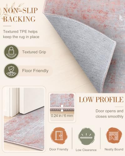 OLANLY 2x3 Washable Small Rug Non Slip Indoor Door Mat for Entryway Bedside - Image 7