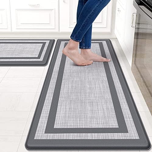 Mattitude Kitchen Mats Set of 2,Cushioned Anti-Fatigue Non-Skid Rug Sets by Mattitude
