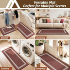 COSY HOMEER Kitchen Rugs Sets of 2 Non-Slip Washable,20"x30"+20"x48" - Image 6