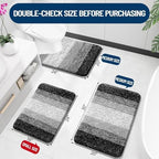 OLANLY Luxury Toilet Rugs U-Shaped 24x20, Soft Absorbent Microfiber Mat - Image 3