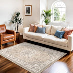 3x5 Living Room Area Rugs: Vintage Washable Non-Slip Rug for Bedroom Dining Room Soft Carpet for Nursery Kitchen Home Office Durable & Easy-Clean Design Perfect for Homes with Cats & Dogs(3x5 Beige) by HYHAOYUNLAI