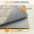 SameBed 8x10 Area Rug Living Room, Vintage Washable Carpet Vintage Brown - Image 5