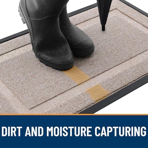 OLANLY Front Door Mat Outside 59x23, All-Season Heavy-Duty Rubber Doormat - Image 4