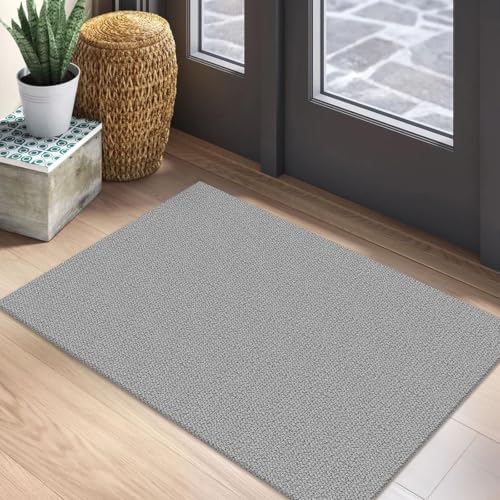 EARTHALL Washable Entryway Rug, Non Slip Doormat, 2x3 Ft, Heather Gray by Unknown
