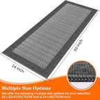 StepRite Kitchen Rugs, Kitchen Mats for Floor, 60"x24" Non-Slip Machine-Washable Kitchen Throw Rug, Absorbent Runner Rugs Office, Sink Standing Desk Mat, Decor Carpet, Grey - Image 2