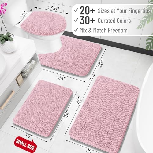 OLANLY Bathroom Runner Rugs 59x20, Extra Soft Absorbent Chenille Bath Rugs - Image 2