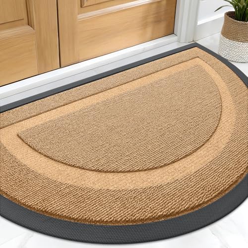 OLANLY Half Circle Front Door Mat Outside 71x23 All-Season Rubber Doormat by OLANLY