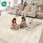10x12 Area Rugs Living Room: Bedroom Washable Carpet Beige/Brown - Image 7