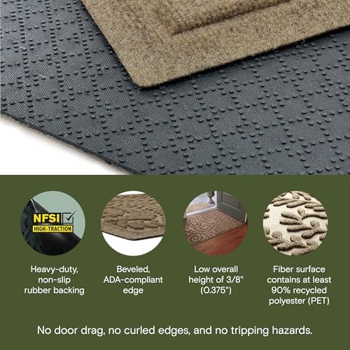 WaterHog Boxwood Front Door Mat Indoor Outdoor Entrance, All-Weather Mats - Image 4