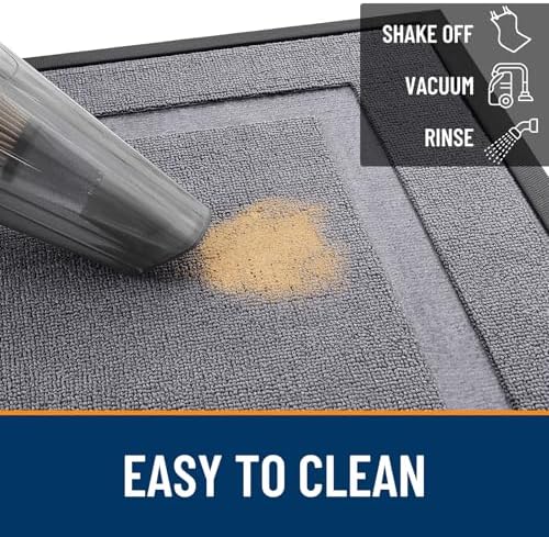 OLANLY Front Door Mat Outside 47x32, All-Season Heavy-Duty Rubber Doormat - Image 5