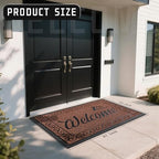 Yimobra Welcome Mat, Heavy Duty Sturdy Door Mats for Home Entrance Outdoor Indoor, Front Doormat for Outside Patio Floor Entry Porch Garage Office, Waterproof, Low Profile, 47X32 Inches, Maroon - Image 3