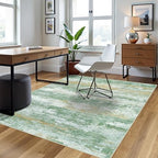 Aelenmu 5x7 Area Rugs for Living Room Washable Bedroom Dining Room Green - Image 4