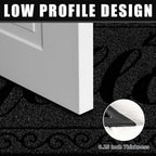 Yimobra Welcome Mats for Front Door 36x24, Heavy Duty Waterproof Outdoor Door Mat Outside Entrance, Non-Slip Low Profile Indoor Entryway Mat for Garage Patio, Black - Image 4