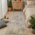 2x5 Beige Gold Rug Runners for Hallways Kitchen Non Slip Washable Entryway Runner Rugs with Rubber Backing 5ft Long Carpet Runner for Laundry Room Bedroom, Low Pile Stain & Fade Resistant - Image 3
