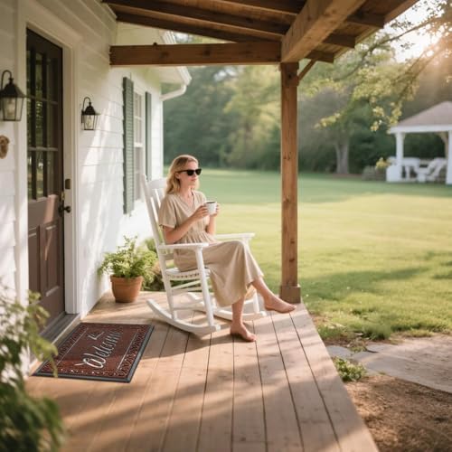 Yimobra Artificial Grass Welcome Mat, 29.5 x 17 in, Maroon - Image 3