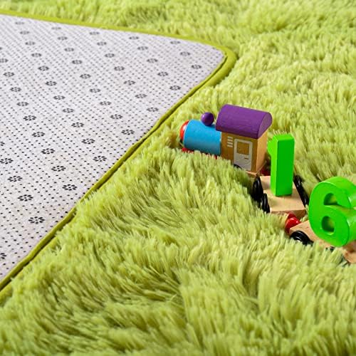 9x12 Extra Large Green Fluffy Area Rug Non-Slip for Living Room Bedroom - Image 6