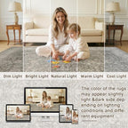 5x8 Area Rugs Living Room: Bedroom Washable Carpet Warm Taupe - Image 5