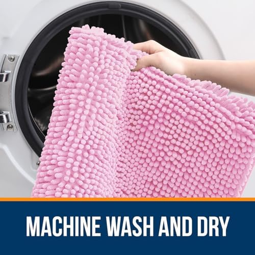 OLANLY Small Bathroom Rugs 24x16, Extra Soft Absorbent Chenille Bath Rugs - Image 5