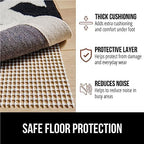 Gorilla Grip Original Extra Strong Rug Pad Gripper, Made in USA, Thick Slip and Skid Resistant Pads for Area Rugs on Hard Floors, Under Carpet Mat Cushion and Hardwood Floor Protection, 2x4 FT - Image 5