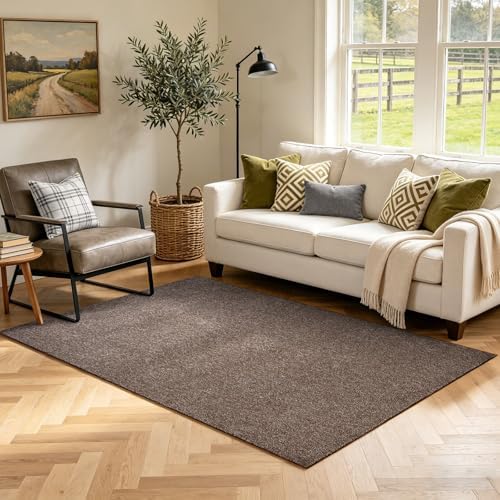 3x5 Coffee/White Area Rug Washable Non-Slip Soft Thin for Bedroom Kitchen by Unknown