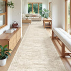 3x18 Runner Rug Non Slip,Washable Hallway Runner Rug,Beige by Restydon