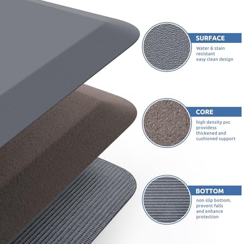 0.8" Thick Kitchen Mat Cushioned Anti Fatigue Rug Comfort Floor Mats - Image 5