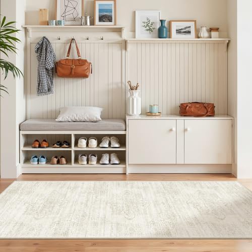 2x6 Runner Rug Non Slip,Washable Hallway Runner Rug,Beige - Image 4